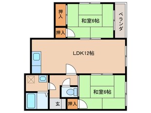 サンライズ塔野の物件間取画像